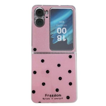 OPPO Find N2 Flip Phone Case - Rose Red Glitter Powder Dots Pattern - 1