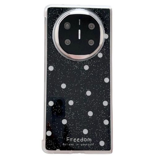 Huawei Mate X6 Phone Case - Black Glitter Powder Dots Pattern - 1