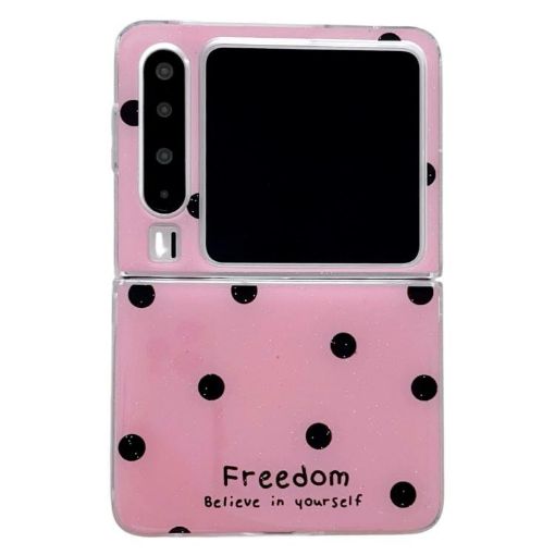Huawei Pura X Phone Case - Rose Red Glitter Powder Dots Pattern - 1