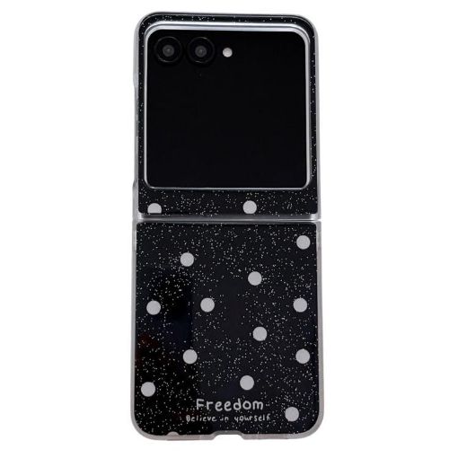 Motorola Razr 60/50 Glitter Dots Pattern Phone Case - Black - 1