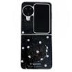 OPPO Find N3 Flip Phone Case Black - Glitter Dots Pattern with Holder - 1
