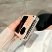 OPPO Find N3 Flip Phone Case Black - Glitter Dots Pattern with Holder - 3