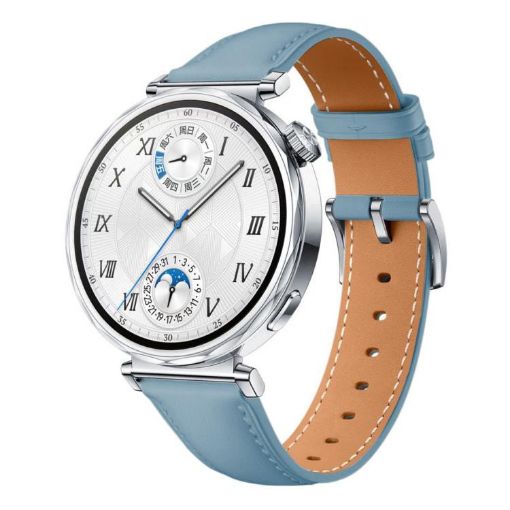 Huawei Watch GT 5 41mm Blue Leather Band Silver Buckle - 1