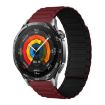 Tri-beads Magnetic Silicone Watch Band 18mm - Wine Red Black - 1