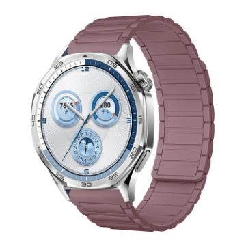 20mm Smoky Purple Tri-beads Magnetic Silicone Watch Band - 1