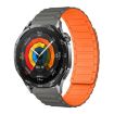 22mm Grey Orange Tri-beads Magnetic Silicone Watch Band - 1