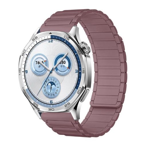 22mm Smoky Purple Tri-beads Magnetic Silicone Watch Band - 1