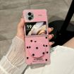 Vivo X Flip Rose Red Glitter Dots Phone Case with Holder - 2
