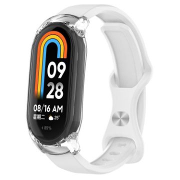 Xiaomi Smart Band 9/8 Silicone Watch Band & Case - White Butterfly Buckle - 1