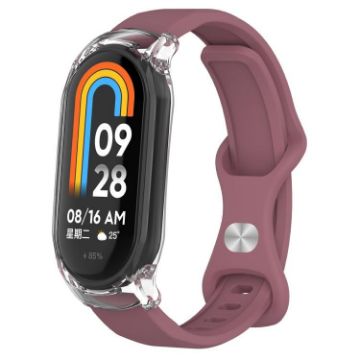 Xiaomi Smart Band 9/8 Silicone Watch Band & Case - Smoky Purple - 1
