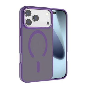 iPhone 17 Pro Max Dark Purple MagSafe Case with Metal Lens Frame - 1