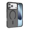 iPhone 17 Pro Kalebol Metal Lens Frame MagSafe Frosted PC Case Black - 1