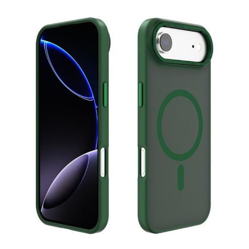 iPhone 17 Air Kalebol Metal Lens Frame MagSafe Case Dark Green - 1