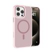 iPhone 16 Pro Kalebol Metal Lens Frame MagSafe Frosted Case Pink - 1