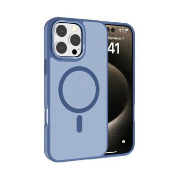 iPhone 16 Pro Kalebol Metal Lens Frame MagSafe Case Sierra Blue - 1