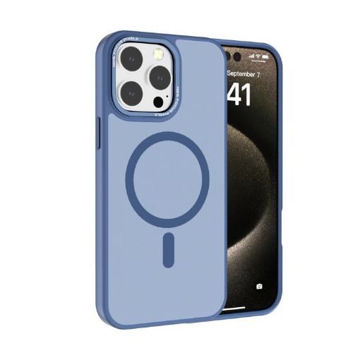 iPhone 15 Pro Max Kalebol Metal Lens Frame MagSafe Case Sierra Blue - 1