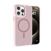 iPhone 14 Pro Max Pink Metal Lens Frame MagSafe Frosted PC Case - 1