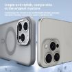 iPhone 14 Pro Max Kalebol Metal Lens Frame MagSafe Frosted Case White - 3