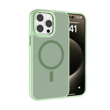 iPhone 13 Pro Kalebol Metal Lens Frame MagSafe Case - Matcha Green - 1