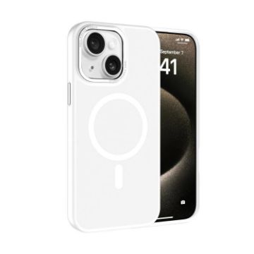 iPhone 13 Kalebol Metal Lens Frame MagSafe Frosted White Case - 1