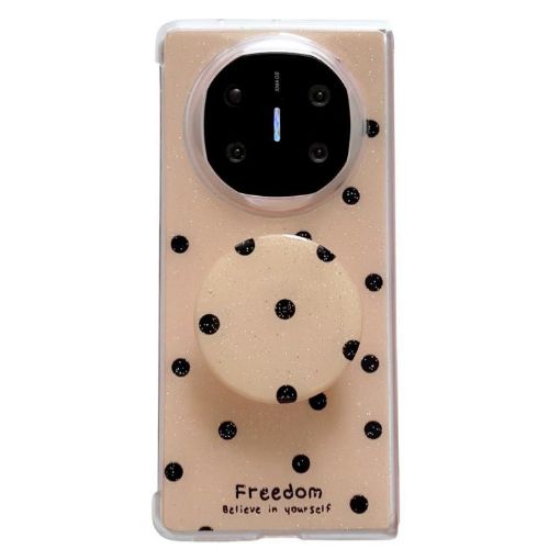 Huawei Mate X6 Glitter Dots Phone Case with Holder - Gold - 1