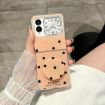 Huawei Nova Flip Case - Glitter Powder Dots Pattern with Holder (Gold) - 2