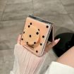 Huawei Pocket 2 Phone Case with Holder - Glitter Powder Dots, White - 4