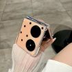 Huawei P50 Pocket Rose Red Glitter Dots Phone Case with Holder - 5