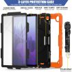 Shockproof Case for Samsung Galaxy Tab A7 2020 with Holder & Straps - Orange - 5