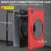 Samsung Galaxy Tab A7 2020 T500/T505 Red 360 Rotating Case with Strap - 6