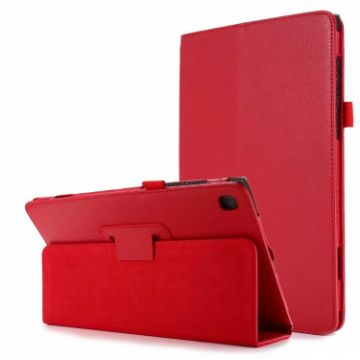 Red Leather Case for Samsung Galaxy Tab A7 10.4 (2020) with Holder - 1