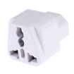 Universal Socket to C14 Male Plug Power Adapter Charger (White) - Portable - 2