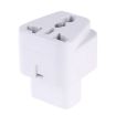 Universal Socket to C14 Male Plug Power Adapter Charger (White) - Portable - 4