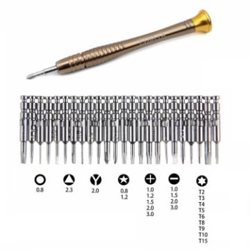 JIAFA JF-8129 24 in 1 Multi-functional Screwdriver Set with Bag - Gold - 1