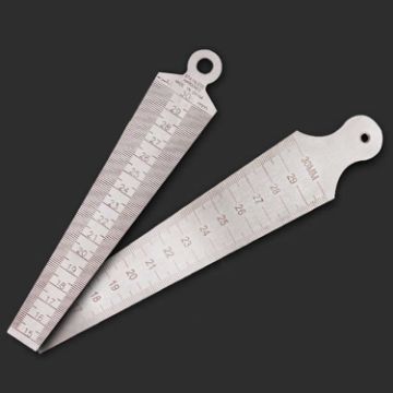 Stainless Steel Wedge Feeler Gap 15-30mm Taper Gauge Metric Imperial - 1