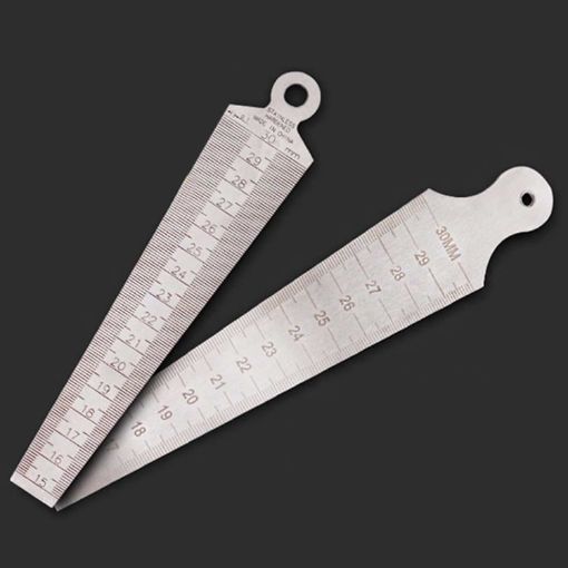 Stainless Steel Wedge Feeler Gap 15-30mm Taper Gauge Metric Tool - 1