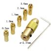 7 PCS Brass Drill Bit Collet Set 0.5-3mm with Wrench for Micro Twist - 2