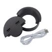 60mm Desktop Outlet USB Cable Wire Hole Cover Round Holder Winder - 2