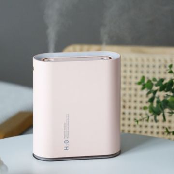 Y10 Runway Dual Jet Humidifier 1L Air Purifier with Night Light Pink - 1