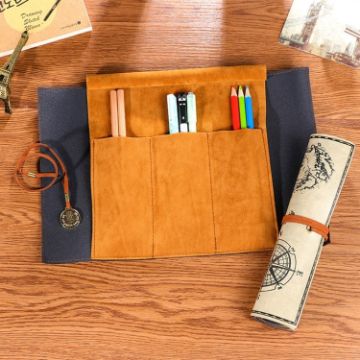 Creative Beige Stationery Bag - Simple Style Pencil Bag - 1