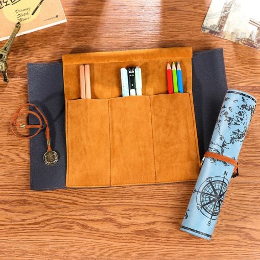 Creative Stationery Pencil Bag - Simple Style, Baby Blue - 1