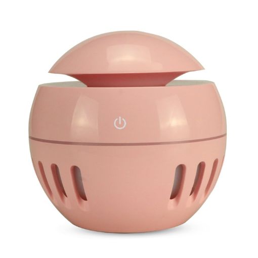 Pink Wood Grain USB Humidifier & Aromatherapy Lamp with Remote Control - 1