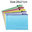 B5 Zipper Plastic Mesh Stationery Bag, 28x21cm, Random Color Delivery - 1