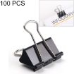 19mm Black Metal Paper Clips 100PCS for Office Notes and Letters - 1