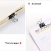 19mm Black Metal Paper Clips 100PCS for Office Notes and Letters - 5
