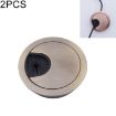 2 PCS Zinc Alloy Desk Hole Cover, 53mm Diameter, Green Bronze Finish - 1