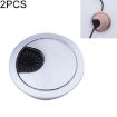 2 PCS Zinc Alloy Desk Hole Cover, 53mm Diameter, Bright Gold Finish - 1
