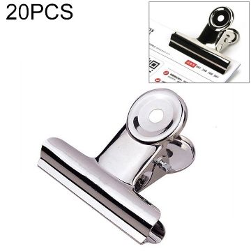 20pcs 31mm Silver Stainless Steel Round Paper Clips for Office - 1