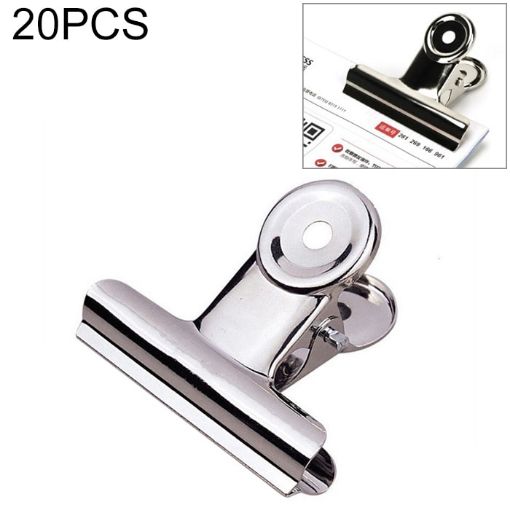 20pcs 31mm Silver Stainless Steel Round Paper Clips for Office - 1