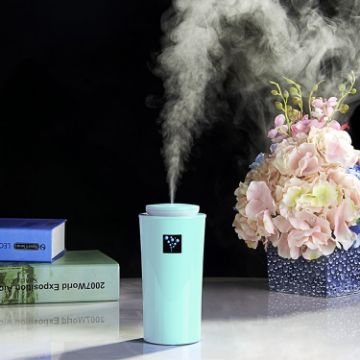 Compact Blue 2W Humidifier with LED Night Light, 260ml Water Tank - 1